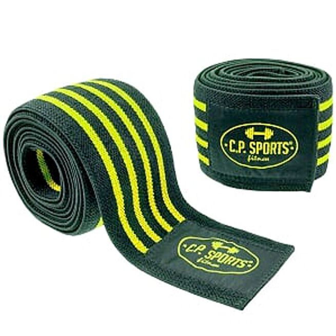 Knee Wraps, 2 m Svart/Gul