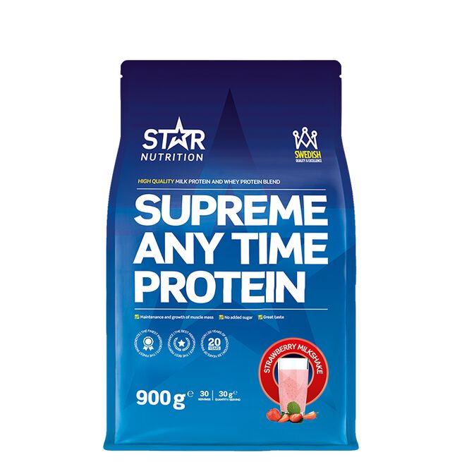 Supreme Any Time Protein, 900g Strawberry Milkshake