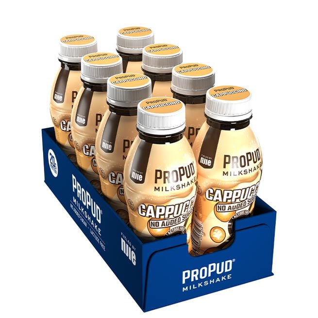 8 x ProPud Protein Milkshake, 330 ml. Finnes i flere varianter! Cappuccino